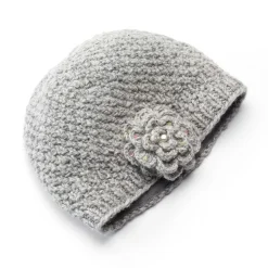 SIJJL Women's Floral Wool Beanie