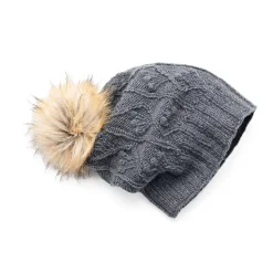 Women's SIJJL Cable-Knit Slouchy Wool Beanie