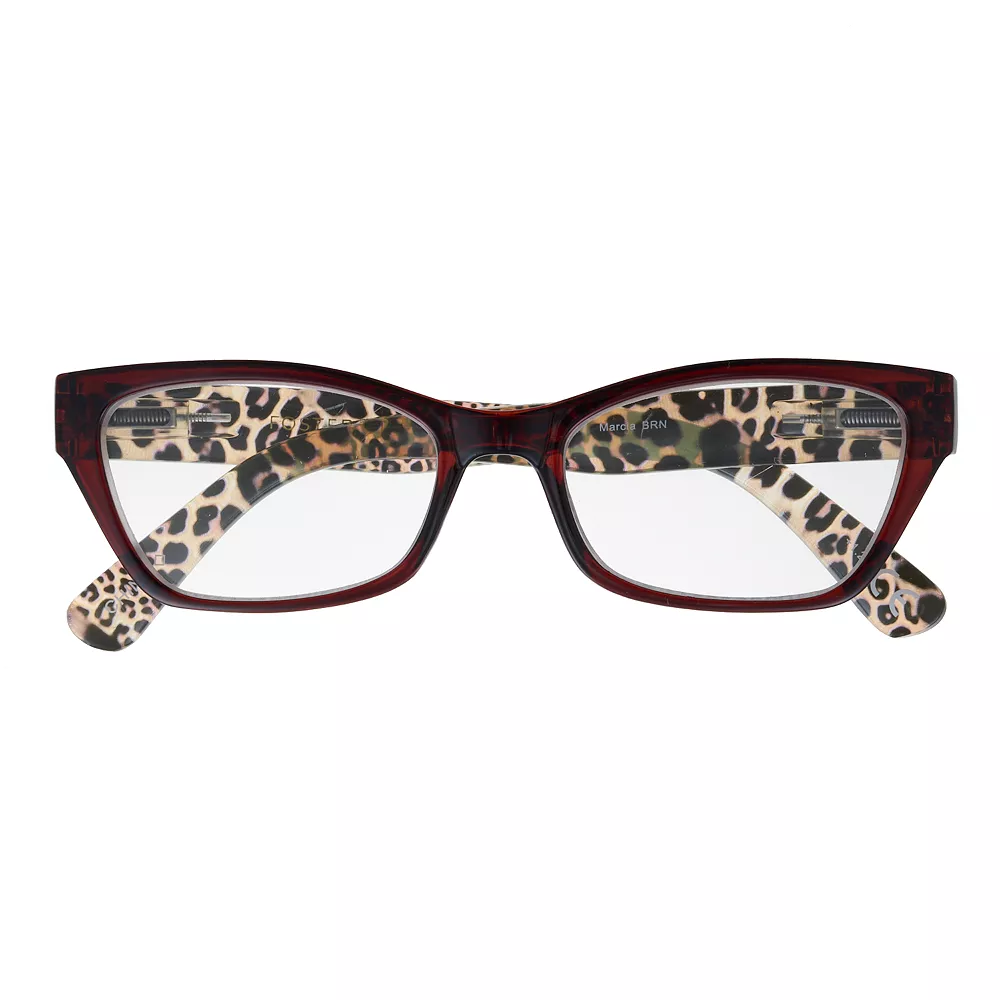 Women's Modera By Foster Grant Marcia Leopard Cat-Eye Reading Glasses 2 Women's Modera By Foster Grant Marcia Leopard Cat-Eye Reading Glasses - Image 2