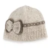 Women's SIJJL Wool Beaded Bow Beanie