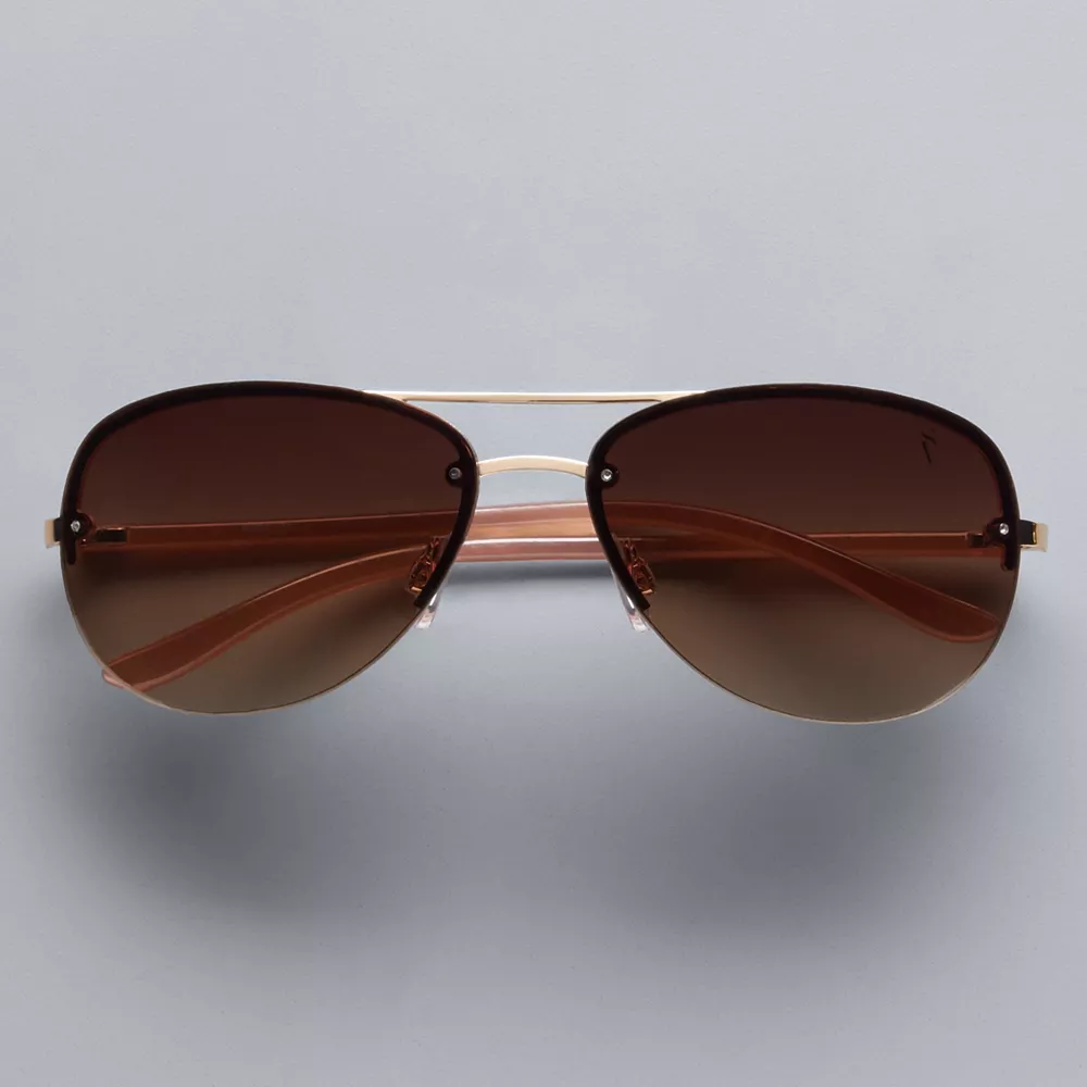 Simply Vera Vera Wang Marnie Rimless Aviator Sunglasses 2 Simply Vera Vera Wang Marnie Rimless Aviator Sunglasses - Image 2