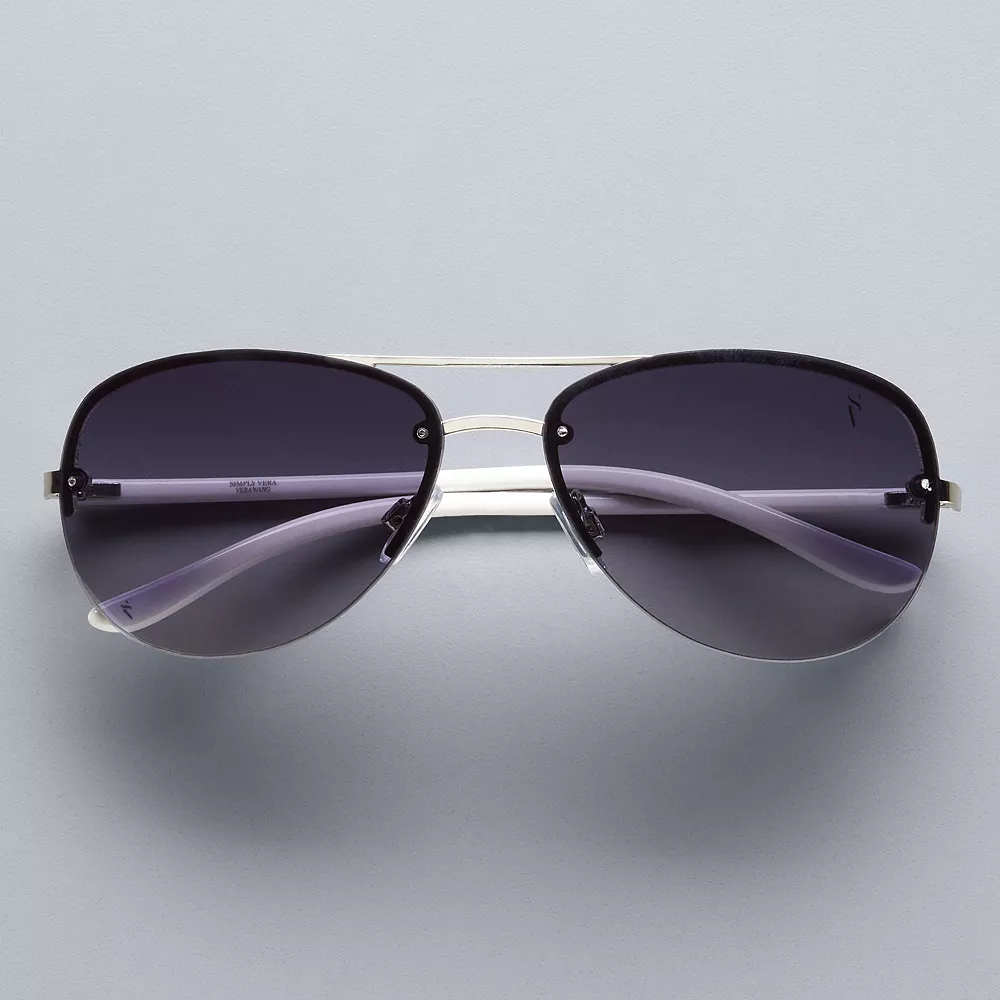 Simply Vera Vera Wang Marnie Rimless Aviator Sunglasses 3 Simply Vera Vera Wang Marnie Rimless Aviator Sunglasses - Image 3