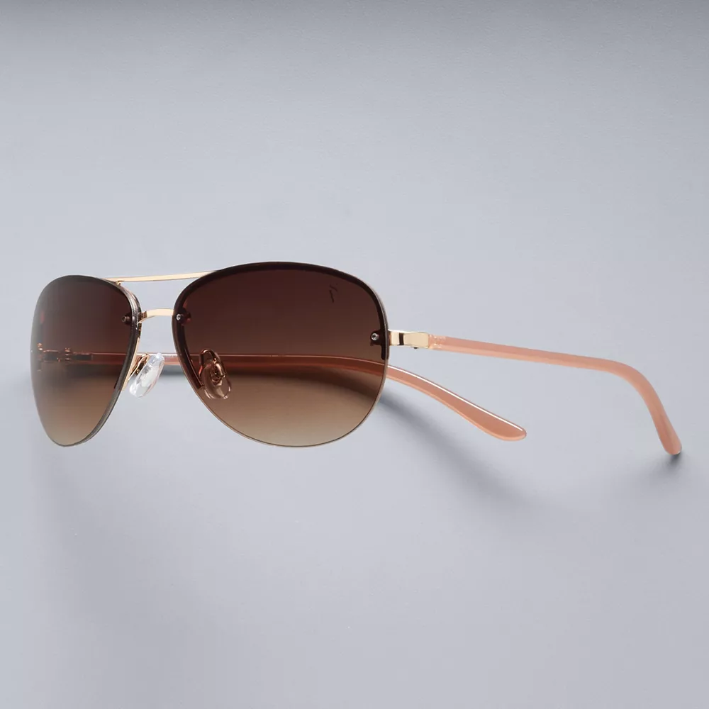 Simply Vera Vera Wang Marnie Rimless Aviator Sunglasses 1 Simply Vera Vera Wang Marnie Rimless Aviator Sunglasses