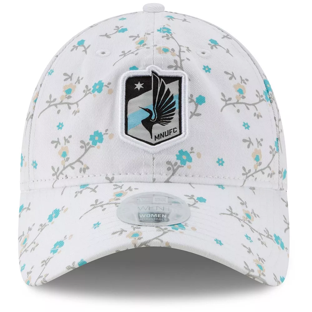 Women's New Era White Minnesota United FC Blossom 9TWENTY Adjustable Hat 3 Women's New Era White Minnesota United FC Blossom 9TWENTY Adjustable Hat - Image 3