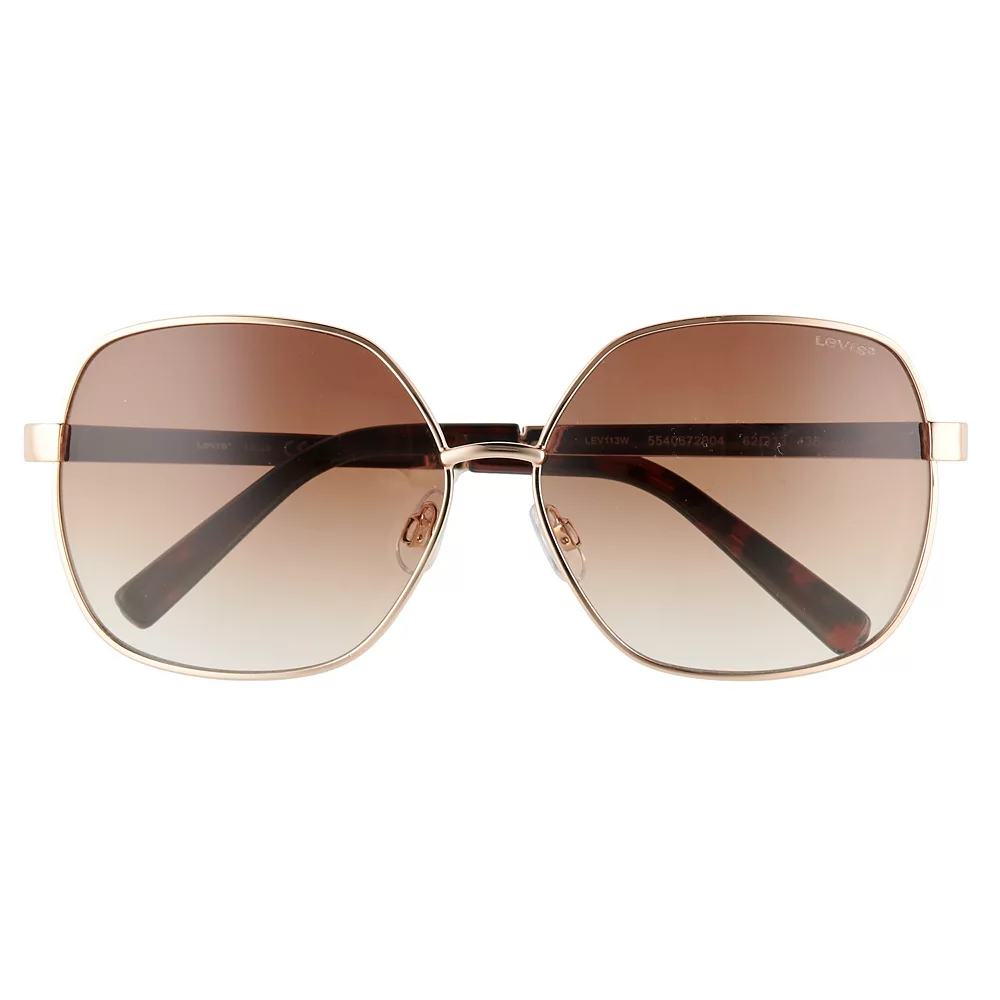Women's Levi's® 62mm Metal Square Sunglasses 2 Women's Levi's® 62mm Metal Square Sunglasses - Image 2