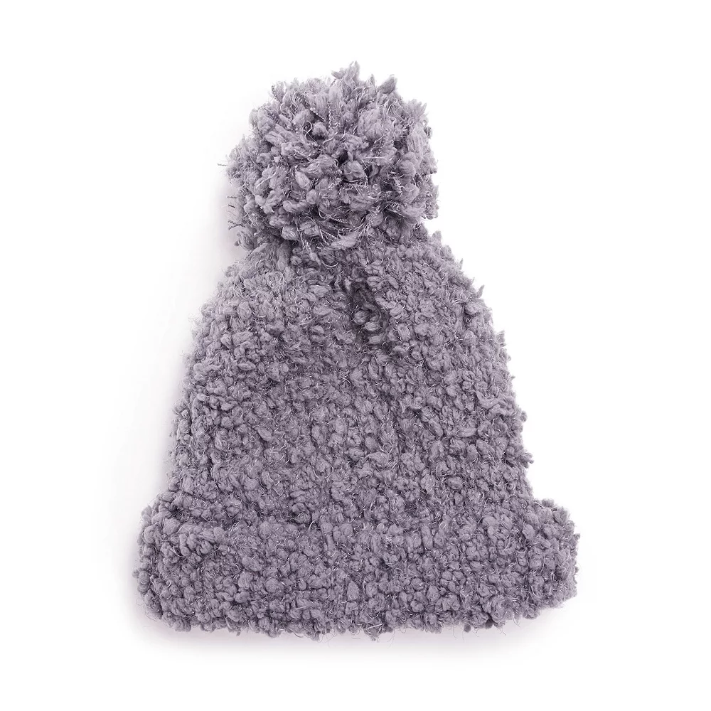 MUK LUKS® Women's Popcorn Cuff Knit Pom Hat 1 MUK LUKS® Women's Popcorn Cuff Knit Pom Hat