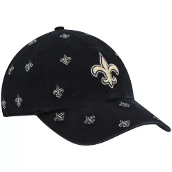 Women's '47 Black New Orleans Saints Confetti Clean Up Adjustable Hat -SHED RAIN Sales Store 4877824 ALT3