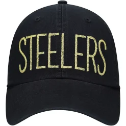 Women's '47 Black Pittsburgh Steelers Shimmer Text Clean Up Adjustable Hat 3 Women's '47 Black Pittsburgh Steelers Shimmer Text Clean Up Adjustable Hat -SHED RAIN Sales Store 4930691 ALT2