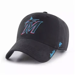 Alternative view of Women's '47 Black Miami Marlins Team Miata Clean Up Adjustable Hat