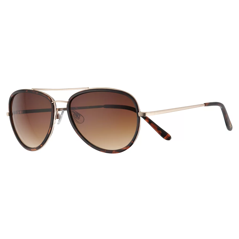 Women's LC Lauren Conrad 59mm Gold Tone & Tortoise Gradient Aviator Sunglasses 1 Women's LC Lauren Conrad 59mm Gold Tone & Tortoise Gradient Aviator Sunglasses