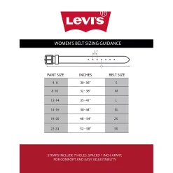 Women's & Plus Levi's® Square Center Bar Buckle Leather Belt -SHED RAIN Sales Store 5179559 ALT91