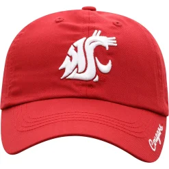 Women's Top Of The World Cardinal Washington State Cougars Staple Adjustable Hat -SHED RAIN Sales Store 5378437 ALT2