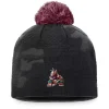 Women's Fanatics Branded Black Arizona Coyotes Authentic Pro Team Locker Room Beanie With Pom