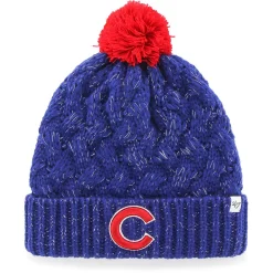 '47 BRAND Women's '47 Royal Chicago Cubs Knit Cuffed Hat With Pom