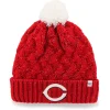 '47 BRAND Women's '47 Red Cincinnati Reds Knit Cuffed Hat With Pom