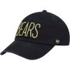 Women's '47 Black Chicago Bears Shimmer Text Clean Up Adjustable Hat