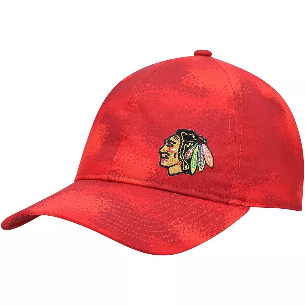 Women's Adidas Red Chicago Blackhawks Camo Slouch Adjustable Hat 2 Women's Adidas Red Chicago Blackhawks Camo Slouch Adjustable Hat - Image 2