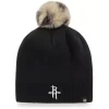 Women's '47 Black Houston Rockets Serengeti Knit Beanie With Pom
