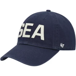 Alternative view of Women's '47 College Navy Seattle Seahawks Finley Clean Up Adjustable Hat