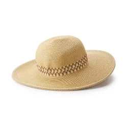 Women's Nine West Multicolor Lace Inset Floppy Hat