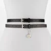 Women's Nine West 2-for-1 Roller Buckle Logo Belt Set