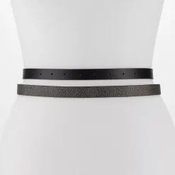 Women's Nine West 2-for-1 Roller Buckle Logo Belt Set -SHED RAIN Sales Store 5699457 ALT2