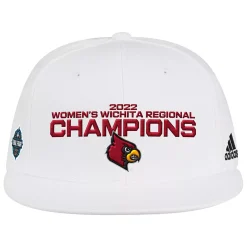 Women's Adidas White Louisville Cardinals 2022 NCAA Women's Basketball Tournament March Madness Final Four Regional Champions Locker Room Adjustable Hat