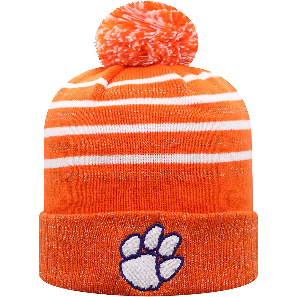 Women's Top Of The World Orange Clemson Tigers Shimmering Cuffed Knit Hat With Pom 1 Women's Top Of The World Orange Clemson Tigers Shimmering Cuffed Knit Hat With Pom