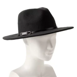 Women's Nine West Vegan Leather Tie Felt Floppy Hat -SHED RAIN Sales Store 5921335 ALT
