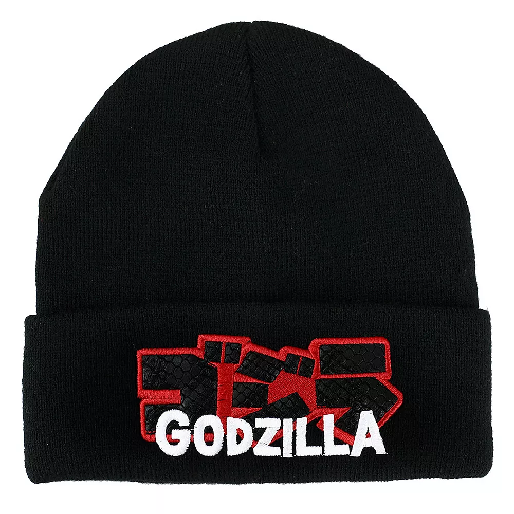 Licensed Character Godzilla Scaled Kanji Knit Beanie 1 Licensed Character Godzilla Scaled Kanji Knit Beanie