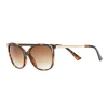 Women's Nine West 55mm Metal Accent Tortoiseshell Cat Eye Gradient Sunglasses