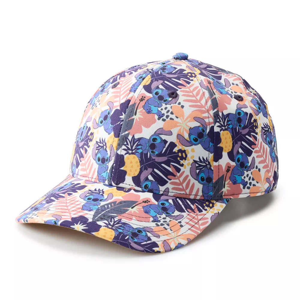 Licensed Character Disney's Lilo & Stitch Women's Allover Print Floral Baseball Cap 1 Licensed Character Disney's Lilo & Stitch Women's Allover Print Floral Baseball Cap