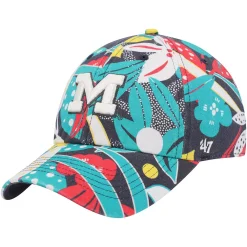 Alternative view of Women's '47 Charcoal Michigan Wolverines Plumeria Clean Up Adjustable Hat