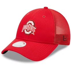 Alternative view of Women's New Era Red Ohio State Buckeyes 9FORTY Logo Spark Trucker Snapback Hat