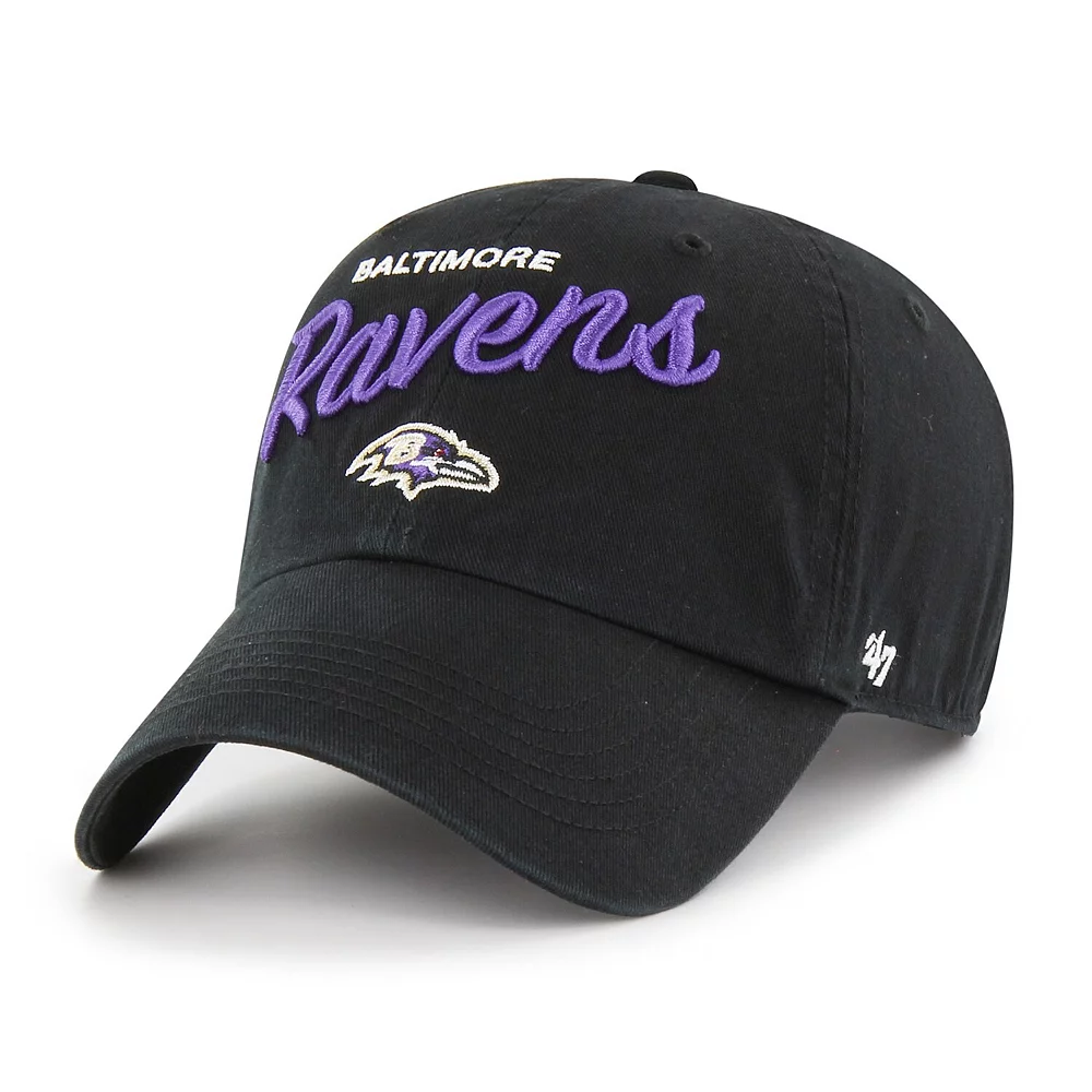 Women's '47 Black Baltimore Ravens Phoebe Clean Up Adjustable Hat 2 Women's '47 Black Baltimore Ravens Phoebe Clean Up Adjustable Hat - Image 2