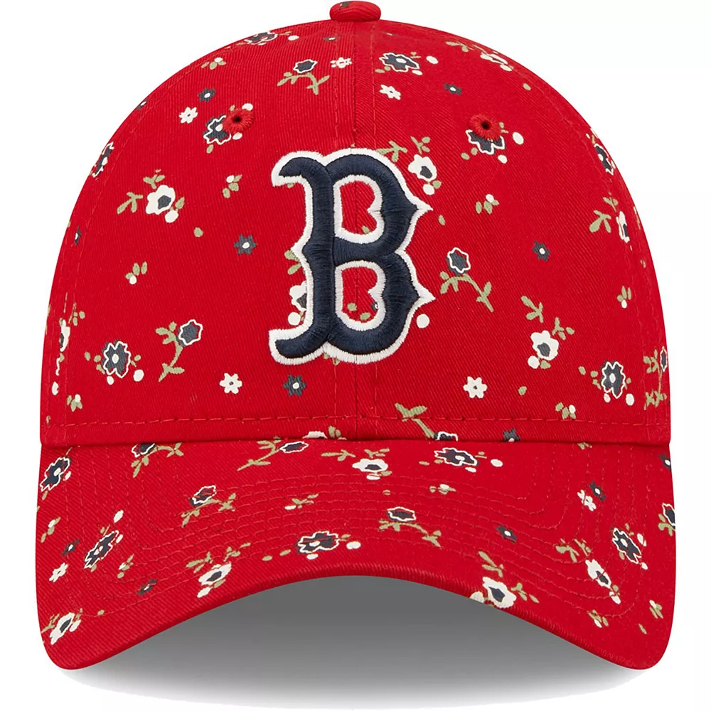 Women's New Era Red Boston Red Sox Floral 9TWENTY Adjustable Hat 3 Women's New Era Red Boston Red Sox Floral 9TWENTY Adjustable Hat - Image 3