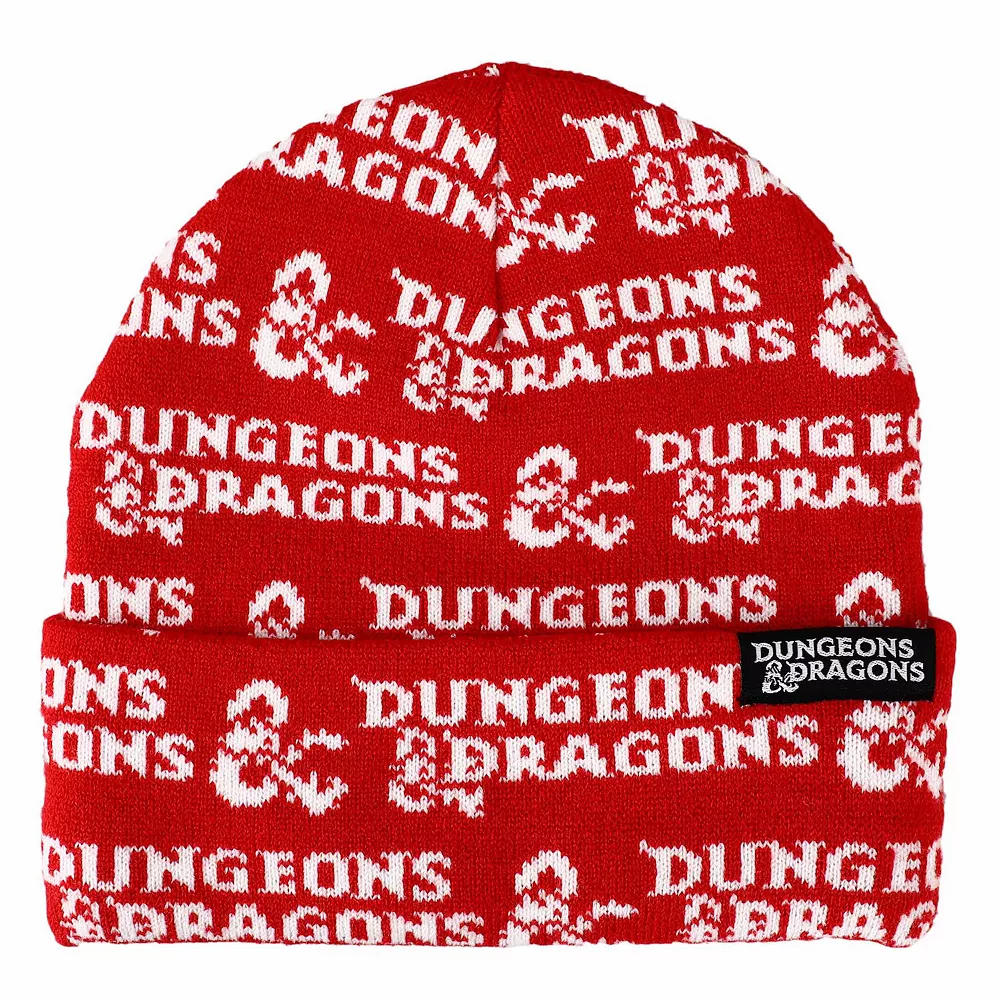 Licensed Character Dungeons & Dragons By Hasbro Allover Print Knit Beanie 1 Licensed Character Dungeons & Dragons By Hasbro Allover Print Knit Beanie