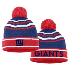 Women's WEAR By Erin Andrews Royal New York Giants Colorblock Cuffed Knit Hat With Pom And Scarf Set -SHED RAIN Sales Store 6186431 ALT2